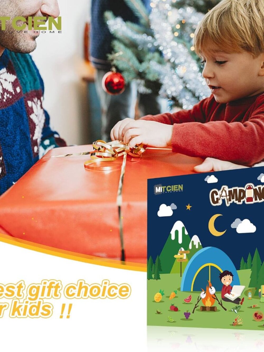 Kids Camping Play Tent with Toy Campfire / Marshmallow /Fruits Toys for Boys Gir - Picture 7 of 8
